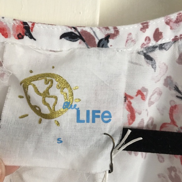 PB Blue Life lillia top in ivory floral NWT size S - Picture 4 of 13